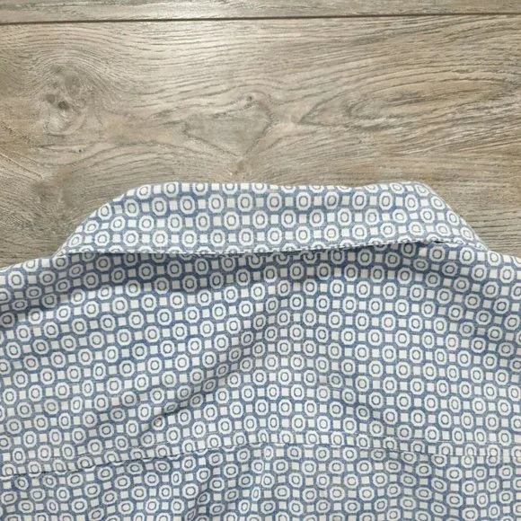 Markham 2XL Short Sleeve Mens Shirt Casual Soft Blue Office Vacation Beach Relax - Picture 5 of 8